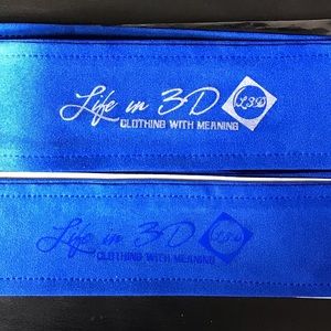Blue & Silver LIFE IN 3D Tieback Headband